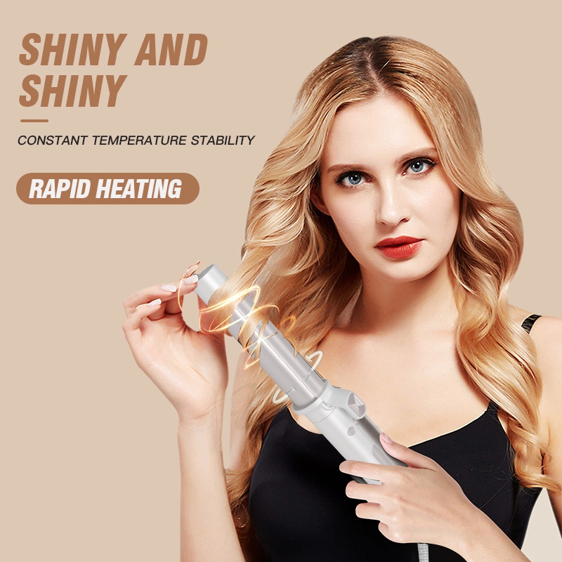 Oucai U-8238 automatic curling iron used to create a curled hairstyle