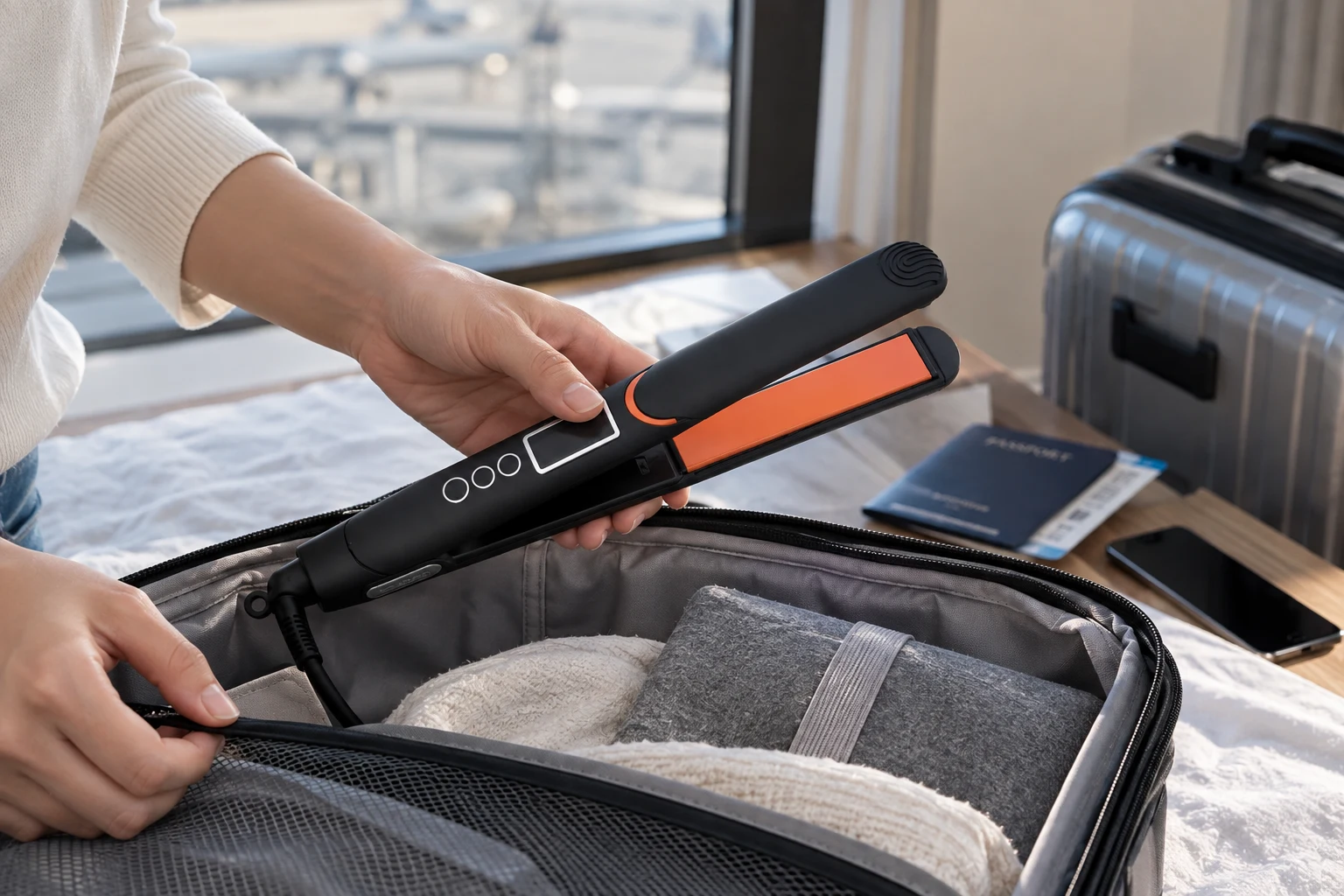 oucai travel flat iron for travel